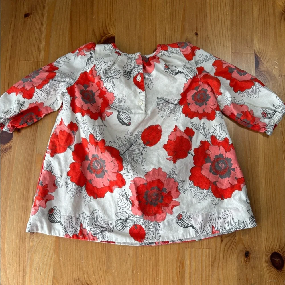 Baby Gap 100% Cotton Floral Dress Size 6-12 Months